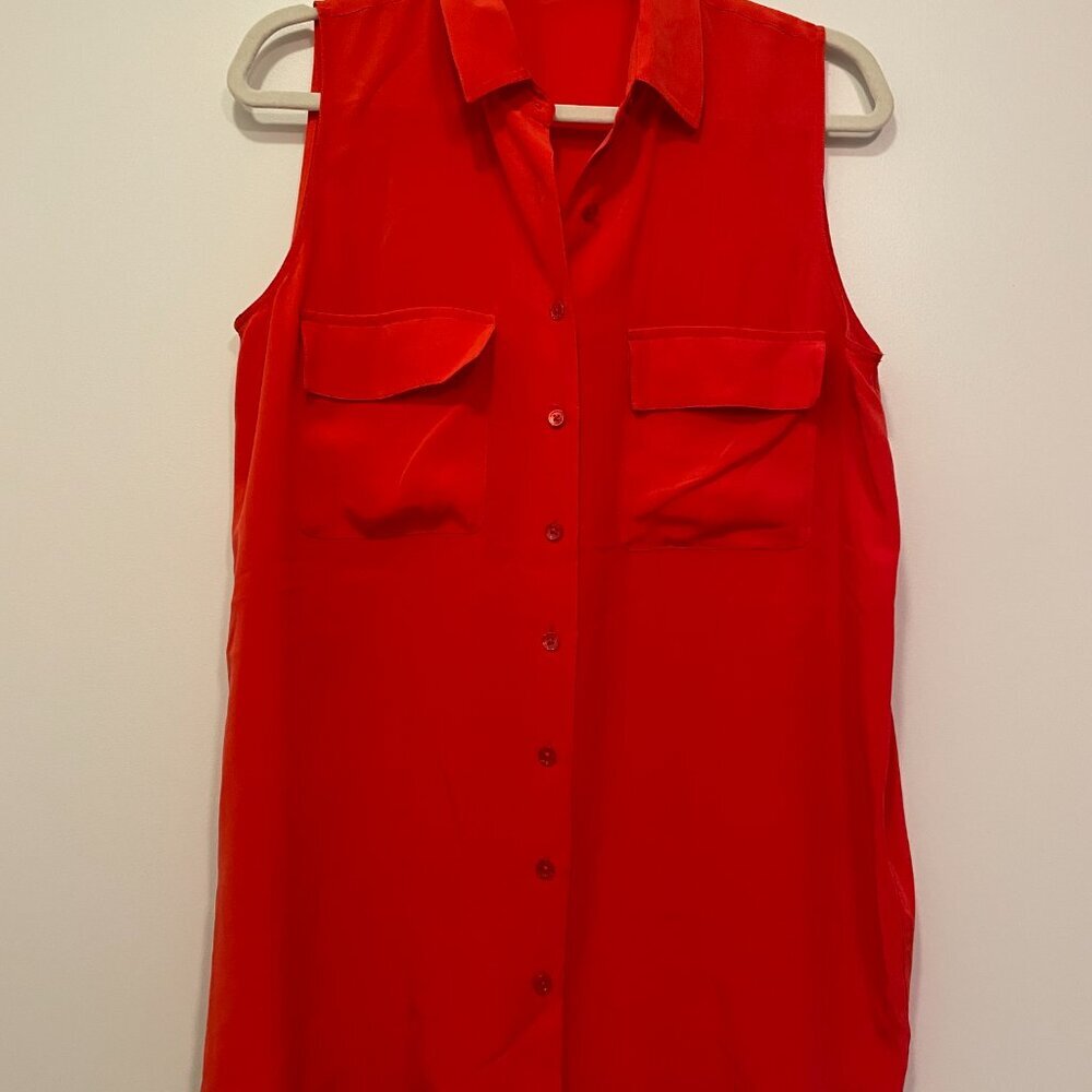 Equipment red shirt button down